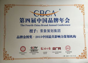 索象策劃集團榮膺第四屆中國品牌年會雙項大獎，彰顯網(wǎng)絡營銷策劃卓越實力